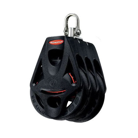 Ronstan 55mm Orbit Block, Wirbel+Hundsfott, 3-scheibig